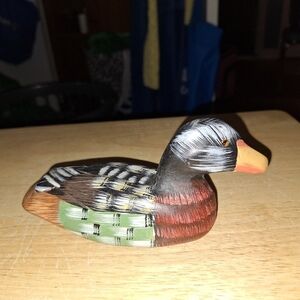Vintage Montreal Canada Wooden Hand Painted Duck Figurine